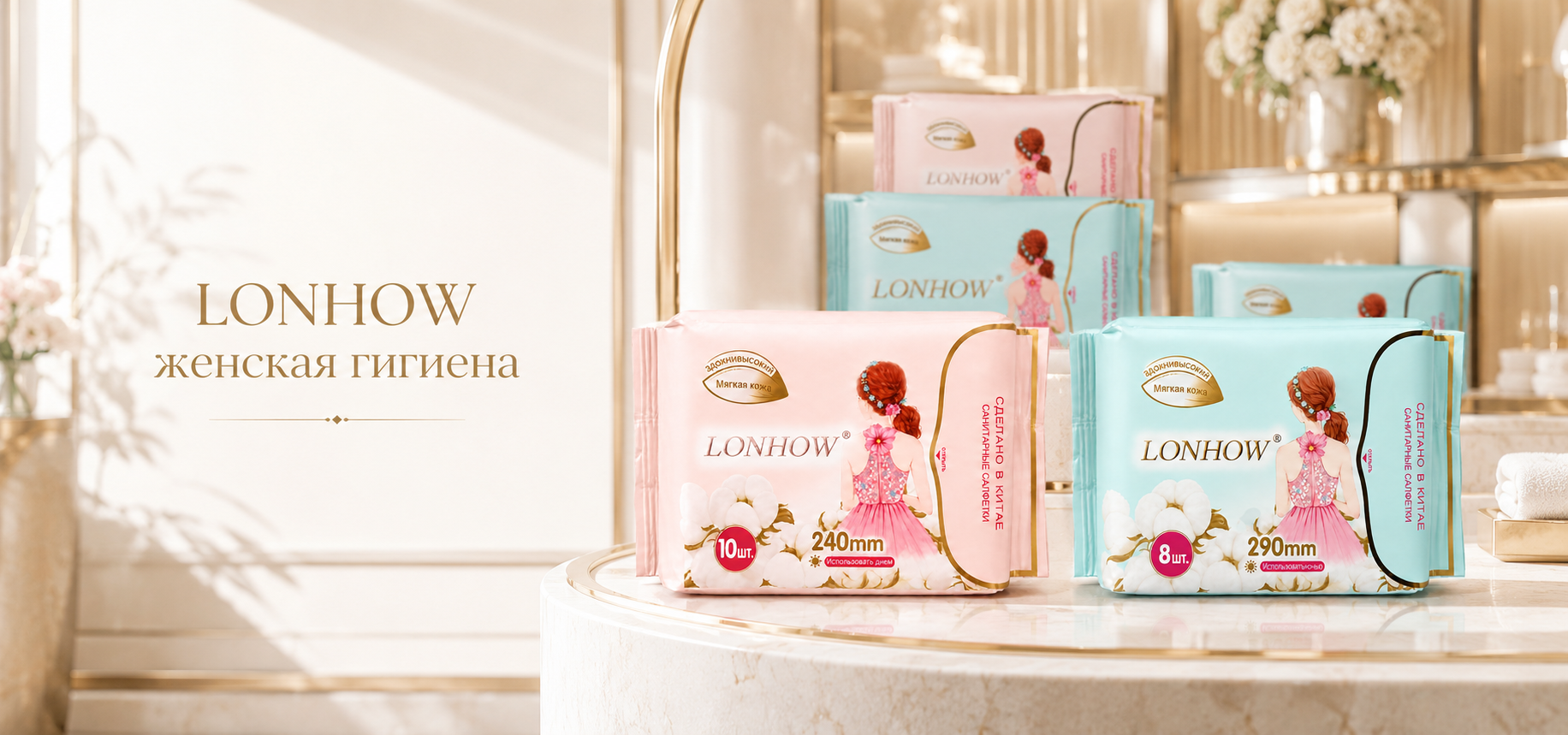 Как магазинам в Узбекистане сформировать полку женской гигиены с LONHOW